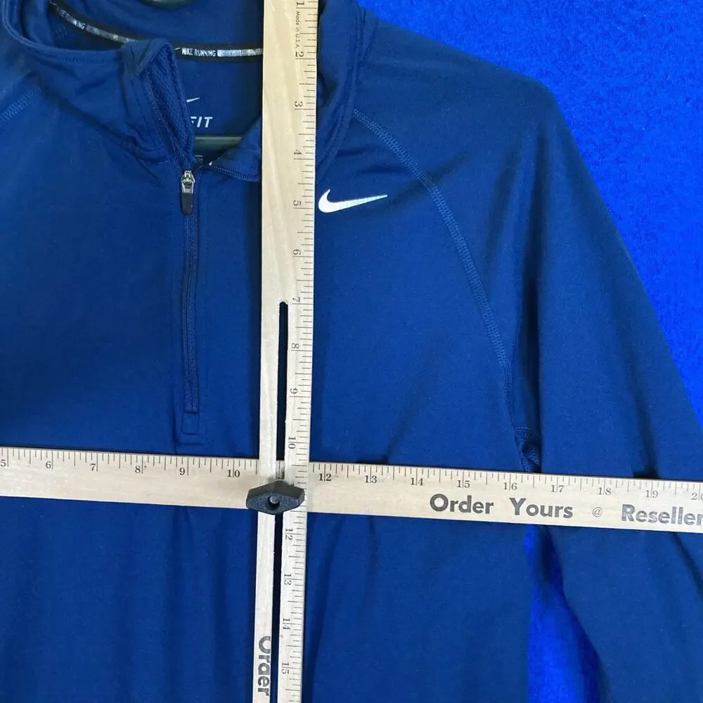 Nike Element Running 1/4 Zip Dri-Fit Pullover Long Sleeve Blue Mens Size Small